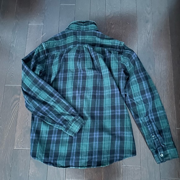 ⚡️2/$25⚡️ Eddie Bauer 100% Cotton Green Plaid Flannel Shirt | Sz M Cabincore - Picture 5 of 10